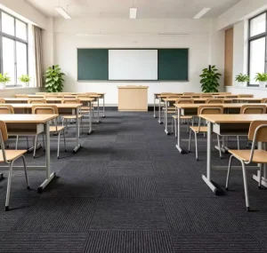Custom Color Interlocking Carpet Tile 60×60 Non-woven Backing Nylon Heavy Duty Sound Absorbing Office Building