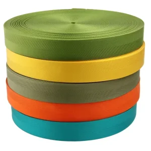 Custom Color Nylon Webbing Print Green Rolls 1.5 Inch Nylon Webbing Reflective Straps For Bag