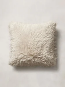 Custom Color Size Luxury Faux Fur Stitched Cushion Cover Long Pile Plush Throw Pillow Soft Decorative Sofa Pillow Home Hotel