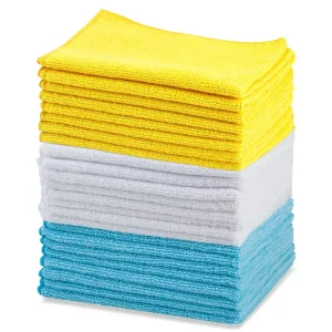 Custom Color Square Modern Eco Friendly Microfiber Towels Car Wash Cleaning Rags Absorbent Dust Cloth Window Kitchen
