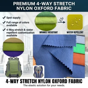 Custom Color Two-Part Abrasion-Resistant Nylon Waterproof Oxford Fabric for Handbags Backpacks Luggage Tents Outdoor