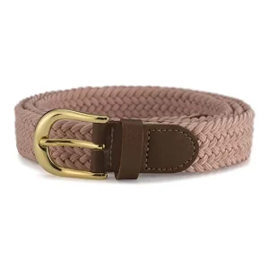 Custom Colorful Braided Fabric Woven Stretch Elastic Belt For Men And Women
