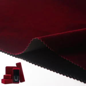 Custom Colors Nylon Acrylic Flock Velvet Fabric for Jewelry Watch Box Packaging and Upholstery