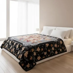 Custom Comfortable Print Winter Warm Soft New Style Western Fleece 2ply Bedding Raschel Throw Blanket