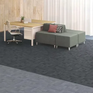 Custom Commercial Office Interlocking Carpet Tiles Machine Made Wilton Nylon High Traffic Stain Resistant Low Pile Floor