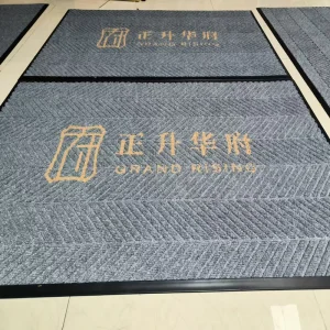 Custom Commercial Personalized Logo Thick Indoor Outdoor Floor Carpet Rugs Printed Welcome Entrance Logo Floor Mat Door Mat