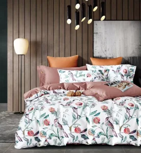 Custom Cotton Bedding Set Cotton Sateen Bedsheet Quilt Cover Set