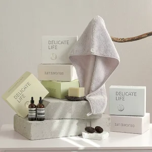 Custom Cotton Cloth Turban Twist Dry Hair Wrap Dryer Cap Towel Prints Turban Women with Box