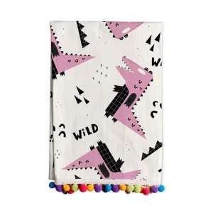 Custom Cotton Linen Tea Towels with Digital Print Customized Logo Cartoon Pattern for Kitchen Use and Lifestyle Brands