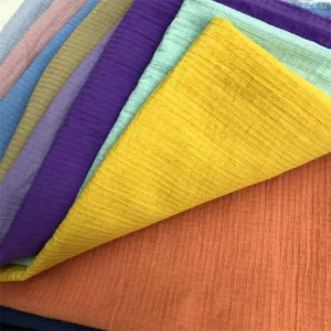 Custom Cotton/nylon Woven Cloth Fabric Soft Cotton Crepe Crinkle Fabric