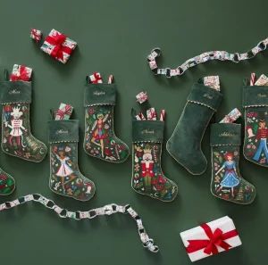 Custom Customizable Christmas Stockings Polyester Linen Velvet Direct From Manufacturer Embroidery Christmas Gift