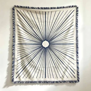 Custom Decorative Boho Woven Wall Hanging with Tassels Jacquard Tapestry Art Decor for Living Room Bedroom Gallery Wall