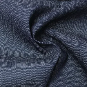 Custom Denim Shirt Fabric100%Cotton Fabrics for Clothing Textil INDIGO YARN DYE HERRNINGBONE FABRIC