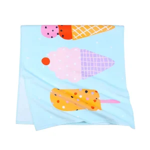 Custom Design 100% Cotton Cute Print Beach Towel for Kids