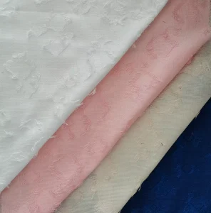 Custom Design 125gsm Viscose Jacquard Woven Fabric Soft Office Lady Dress Textile Yarn Dyed Material