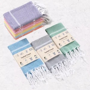 Custom Design Absorbent Cotton Woven Kitchen Towels Set Multi Purpose Dish Tea Bar Linen Drying Hand Towels Quick Dry