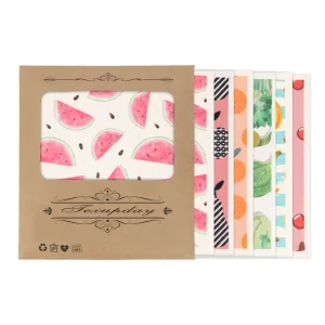 Custom Design Cotton Kitchen Dish Cloth Fruit Floral Eco-friendly Swedish Dish Cloth Biodegradable Kitchen Cloth Dish Towels