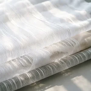 Custom Design Eco Friendly Tulle Fabric Lightweight 100% Polyester Sheer Curtains for Living Room