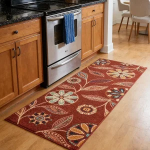 Custom Design Floral Carpet Soft Non Slip Area Rug Living Room Rug Office Hotel Hallway Runner Use Flowers Kitchen Floor Mats
