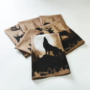 Custom Design Full Color Digital 100% Linen Floral Pattern Eco-Friendly Quick-Dry Kitchen Dish Towels
