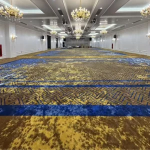 Custom Design Function Hall Carpet Wall to Wall Nylon 6 Fire Resistant 3D Printed Carpet for Auditorium and Banquet Hall