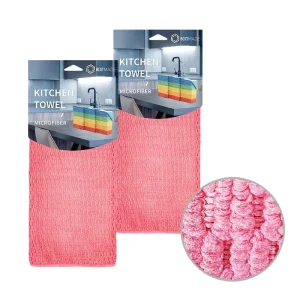 Custom Design High Absorbent Cleaning Wash Cloth Microfiber Tea Kitchen Towel