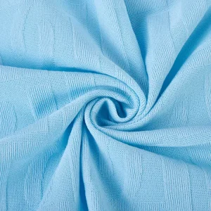 Custom Design Knitted 170gsm Breathable Solid 100% Polyester Jacquard Fabrics for Clothes