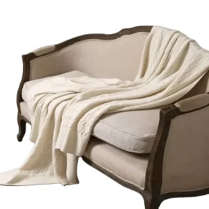 Custom Design Large Weighted Inner Mongolian 100% Cashmere Wool King Size Bed Throw Travel Blanket