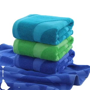Custom Design Luxury 100 Cotton Rectangle Beach Towels with logo