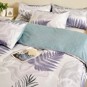 Custom Design Modern Hometextile Fabric Full Size Bed Sheet Set Luxury Bedding Set 100% Polyester 200TC Breathable Eco-Friendly