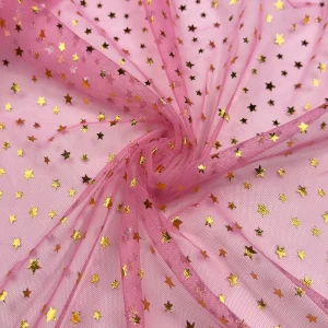 Custom Design Printed Knitted Breathable Polyester Tulle Mesh Fabric Large Volume for Wedding Decoration Bag Dress Making