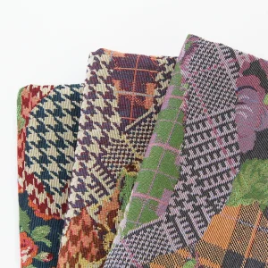 Custom Design Retro Yarn-dyed Jacquard Fabric for Tapestry Bags Sofa Cover and Chair Cover