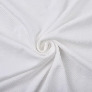 Custom Design Solid White Breathable Anti UV Quick Dry Knitted Lightweight 100% Polyester Mesh Fabric for Outdoor Clothing