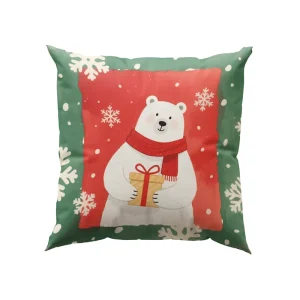 Custom Design Square Merry Christmas Pattern Hotel Use Zipper Throw Pillow Home Decor Cushion Cover