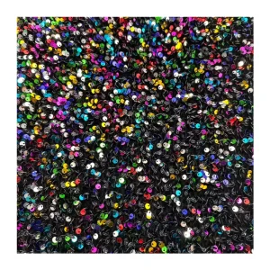 Custom Design Stage Wear Decor 100%Polyester 362GSM Embroidery Sequin Velvet Fabric for Dress