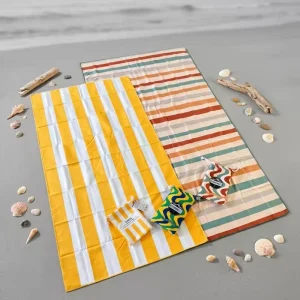 Custom Design Sublimate Print Quick Dry Beach Towel With Tote Bag Sand Free