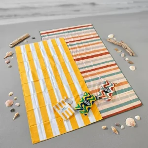Custom Design Sublimate Print Quick Dry Beach Towel with Tote Bag Sand Free