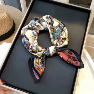 Custom Designer 100 Silk Scarves Printed Silk Scarfs For Women Jacquard Square Stylish With Box