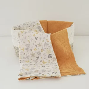 Custom Designer Muslin Cotton Baby Swaddle Blanket Stroller Crib Bed Toddler Soft Throw Printed Eco Friendly Gauze Embroider