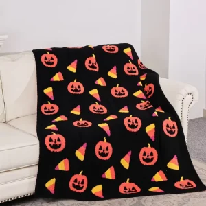 Custom Designs Easy Care Durable Construction 30*40 Rectangular Polyester 100% Knitted Throw Blanket