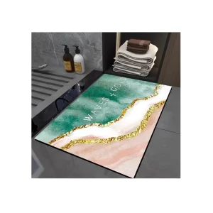 Custom Diatomite Bath Mat Non Slip Water Absorbent Rugs Set Rubber Door Mats Diatom Mud Bathroom Floor Mat