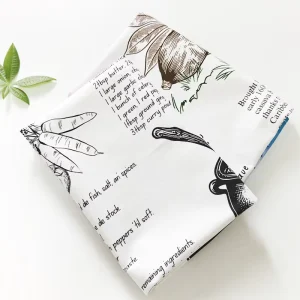 Custom Digital Print 100% Cotton Kitchen Tea Towels in Twill Style Eco Friendly Quick-Dry 200-427gsm Featuring Your Logo Design