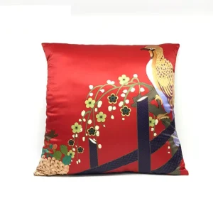 Custom Digital Print Polyester Satin Fabric Sublimation Printing Cushion Cover Personalized Throw Pillow Cover