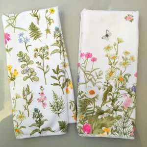 Custom Digital Printed Cotton Linen Kitchen Cotton Flour Sack Tea Towel With Your Design