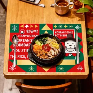 Custom Disposable A3 Paper Placemat Eco friendly Non Slip Paper Table Place Mats Menu Paper Tray Mat for Restaurant
