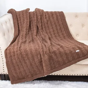 Custom Double Bed Knitted Wool Electrical Thermal Heating Blanket Single Full King Size USD