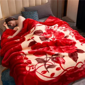 Custom Double Player Raschel Blanket 3-8 kg 220*240cm King Size 2ply Heavy Thick Warm Korean Mink Blankets
