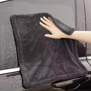 Custom Double Sided Large No Water Marks Thick Coral Fleece Washcloth Car Drying Towel for Car Washing