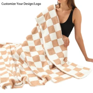 Custom Double Sided Plush Blanket Ultra Soft Warm Fluffy Bed Sofa Cover Blanket Support Custom Pattern & Logo OEM ODM