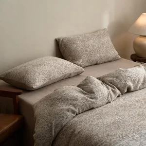 Custom Durable Breathable Solid Color Home Textile Hotel 300tc Quilt Four-Piece